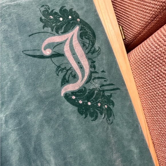 Juicy Couture Teal Sweatpants - Picture 1 of 7